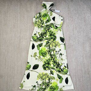 NWT Karen Millen Floral Botanical Bunches Halter Cocktail Party Dress 10
